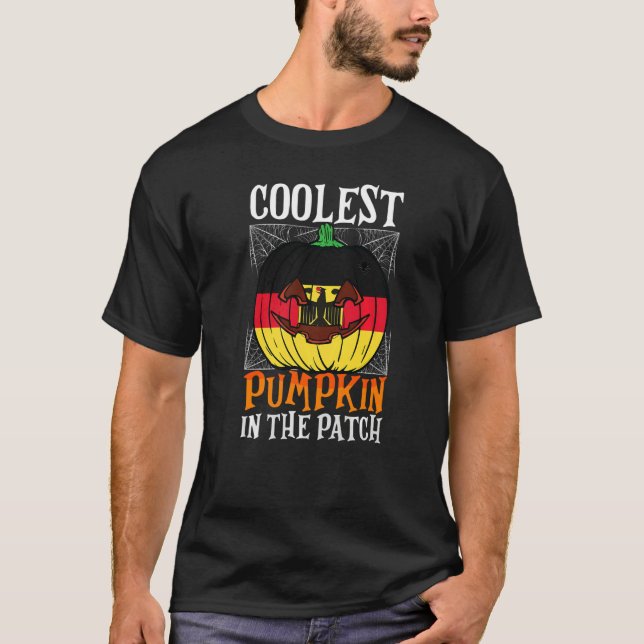 Coolest Pumpkin In The Patch German Flag Jack Ou20 T-Shirt (Front)