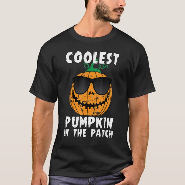 Coolest Pumpkin In The Patch Halloween Boys Girls  T-Shirt (Front)