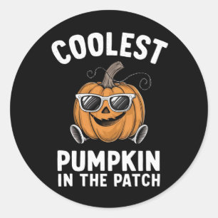 Coolest Pumpkin In The Patch Halloween Classic Round Sticker