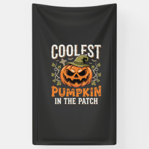 Coolest Pumpkin in the Patch Halloween Design Banner