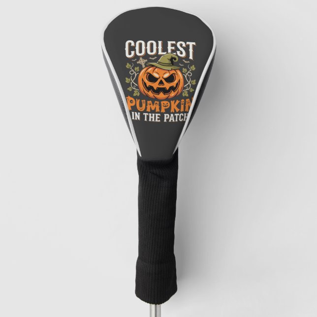 Coolest Pumpkin in the Patch Halloween Design Golf Head Cover (Front)