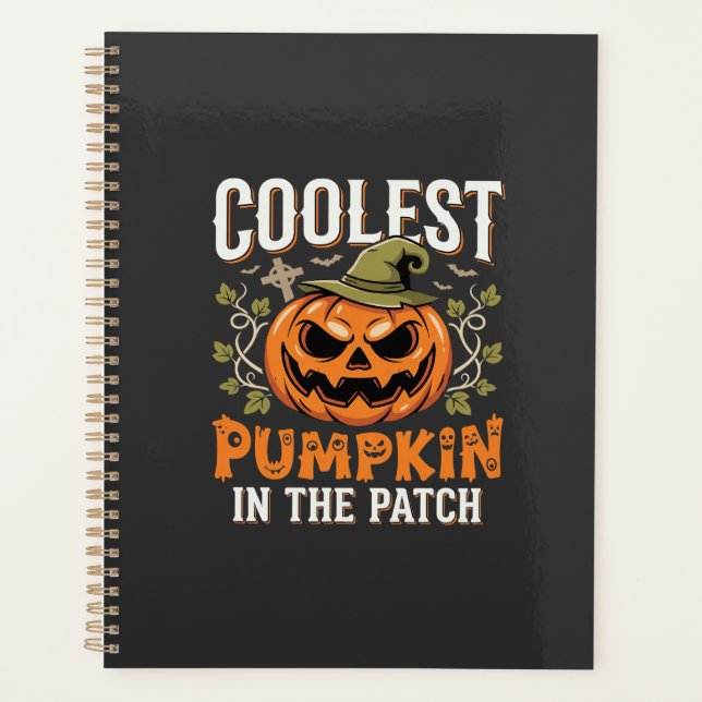 Coolest Pumpkin in the Patch Halloween Design Planner (Front)