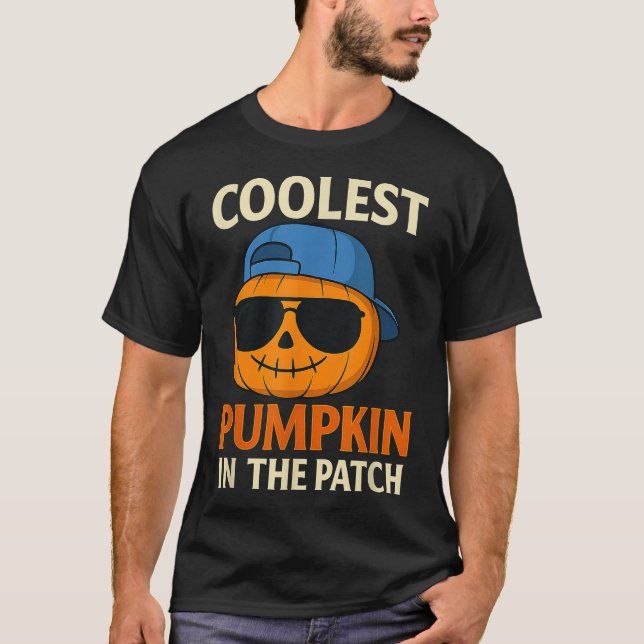 Coolest Pumpkin In The Patch Halloween Fall Mens  T-Shirt (Front)