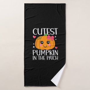 Coolest Pumpkin In The Patch Halloween Thanksgivin Bath Towel