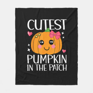 Coolest Pumpkin In The Patch Halloween Thanksgivin Fleece Blanket