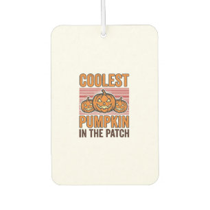 Coolest Pumpkin in the Patch Halloween Vintage Des Car Air Freshener
