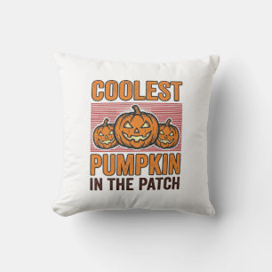 Coolest Pumpkin in the Patch Halloween Vintage Des Cushion