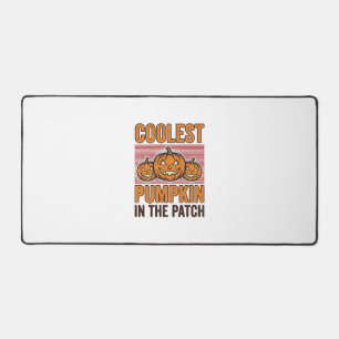 Coolest Pumpkin in the Patch Halloween Vintage Des Desk Mat