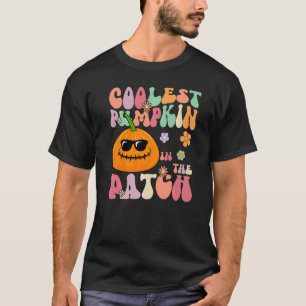 Coolest Pumpkin In The Patch Kids Boys Haloween Re T-Shirt