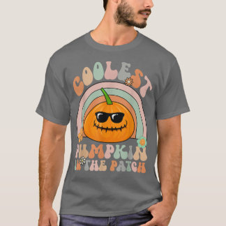 Coolest Pumpkin In The Patch Kids Boys Haloween Re T-Shirt
