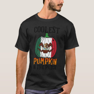 Coolest Pumpkin In The Patch Mexican Flag Jack Ou2 T-Shirt