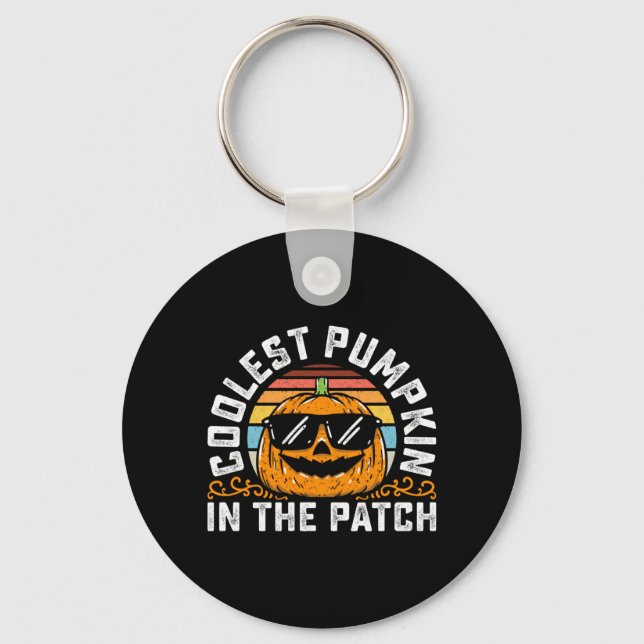 Coolest Pumpkin In The Patch Toddler Boys Key Ring (Front)