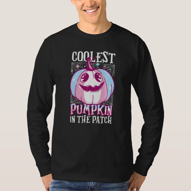 Coolest Pumpkin In The Patch Trans Flag Jack Ou201 T-Shirt (Front)