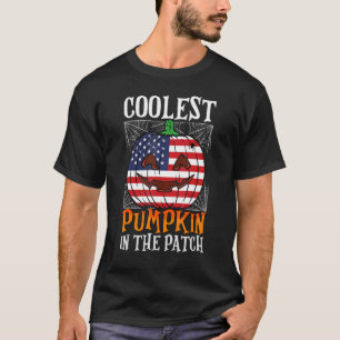 Coolest Pumpkin In The Patch US Flag Jack Ou2019 L T-Shirt