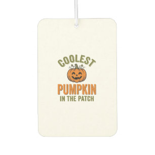 Coolest Pumpkin in the Patch Vintage Halloween Des Car Air Freshener