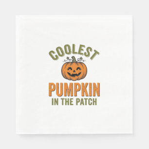 Coolest Pumpkin in the Patch Vintage Halloween Des Napkin