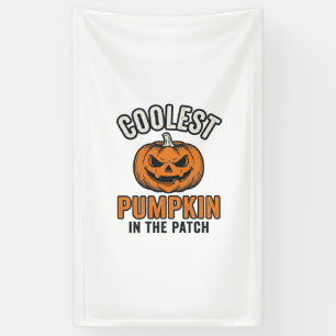 Coolest Pumpkin in the Patch Vintage Halloween Shi Banner
