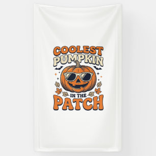 Coolest Pumpkin In The Patch Vintage Halloween Shi Banner