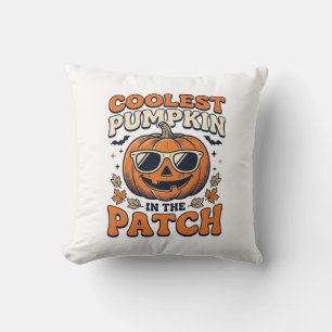 Coolest Pumpkin In The Patch Vintage Halloween Shi Cushion