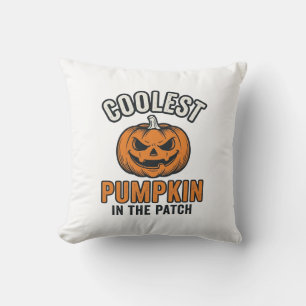 Coolest Pumpkin in the Patch Vintage Halloween Shi Cushion