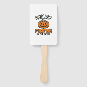 Coolest Pumpkin in the Patch Vintage Halloween Shi Hand Fan