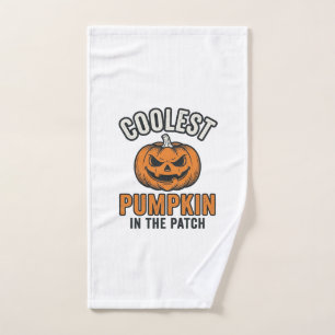Coolest Pumpkin in the Patch Vintage Halloween Shi Hand Towel
