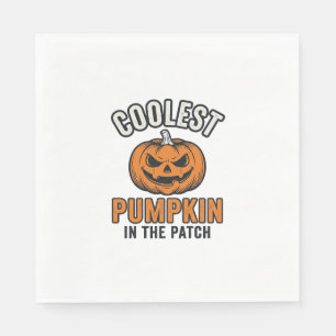 Coolest Pumpkin in the Patch Vintage Halloween Shi Napkin