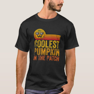 Coolest Pumpkin In The Patch Vintage Retro Hallowe T-Shirt