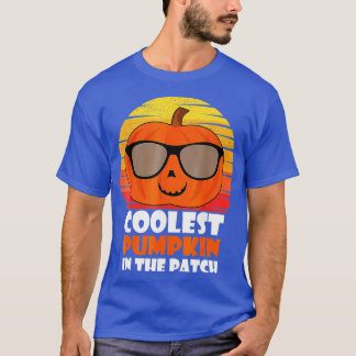 Coolest Pumpkin In The Patch Vintage Scary Pumpkin T-Shirt