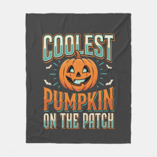 Coolest Pumpkin On The Patch Halloween Design_1 Fleece Blanket