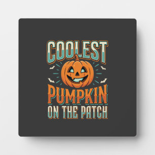 Coolest Pumpkin On The Patch Halloween Design_1 Plaque