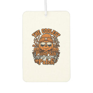 Coolest Pumpkin Patch Halloween Beanie Sunglasses Car Air Freshener