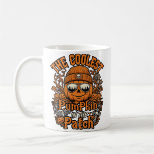 Coolest Pumpkin Patch Halloween Beanie Sunglasses Coffee Mug