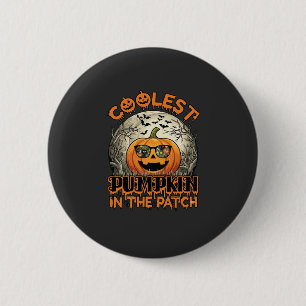 Coolest Pumpkin Patch Halloween Spooky Sunglasses_ 6 Cm Round Badge