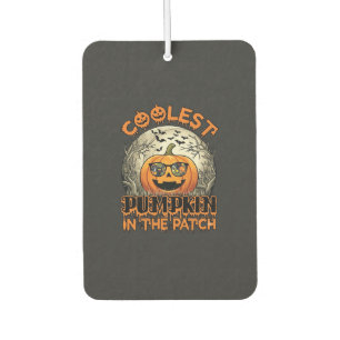 Coolest Pumpkin Patch Halloween Spooky Sunglasses_ Car Air Freshener