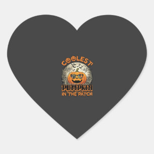 Coolest Pumpkin Patch Halloween Spooky Sunglasses_ Heart Sticker