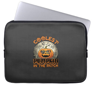 Coolest Pumpkin Patch Halloween Spooky Sunglasses_ Laptop Sleeve