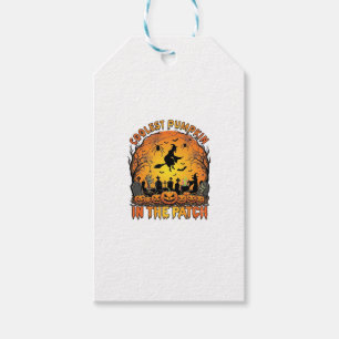 Coolest Pumpkin Patch Halloween Witch Spiders Grav Gift Tags