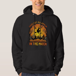Coolest Pumpkin Patch Halloween Witch Spiders Grav Hoodie