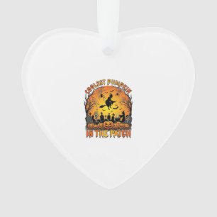 Coolest Pumpkin Patch Halloween Witch Spiders Grav Ornament