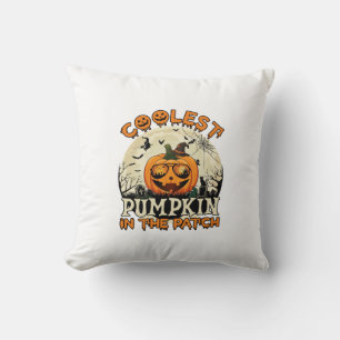 Coolest Pumpkin Patch Sunglasses Witch Hat Hallowe Cushion