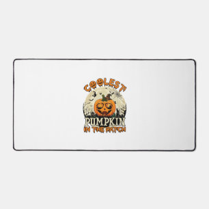 Coolest Pumpkin Patch Sunglasses Witch Hat Hallowe Desk Mat