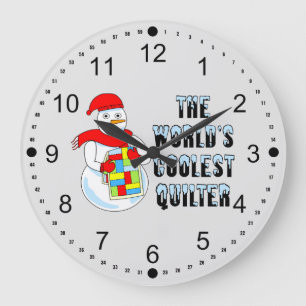 Coolest Quilter Large Clock