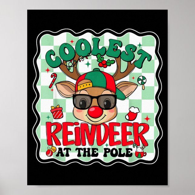 Coolest Reindeer At The Le Funny Christmas Matchin Poster (Front)