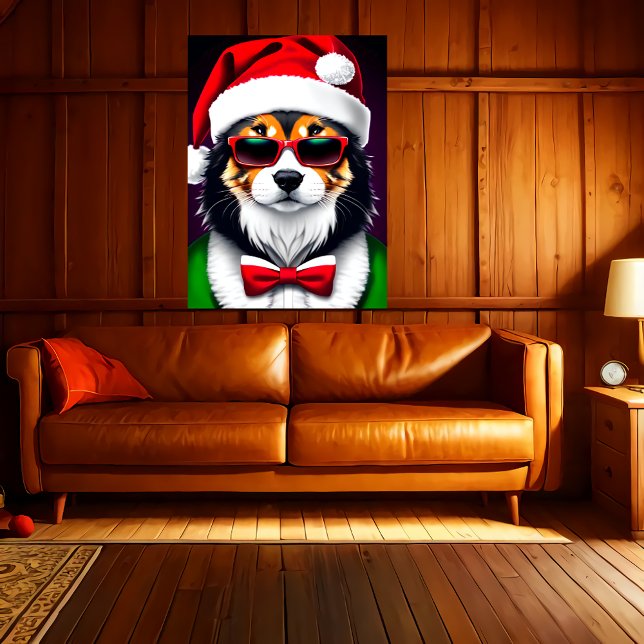Coolest Santa Dog in Town | AI Art Poster (Creator Uploaded)