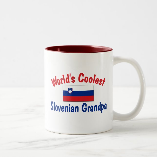 Coolest Slovenian Grandpa Two-Tone Coffee Mug (Right)