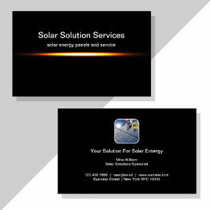 Coolest Solar Energy Systems Business Card Design