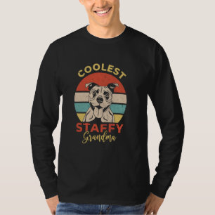 Coolest Staffy Grandma Funny Bull Terrier Dog Love T-Shirt