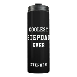 Coolest Stepdad Ever Typography Personalised Dad Thermal Tumbler