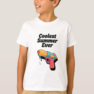Coolest Summer Ever - Retro Neon Water Gun Sarcasm T-Shirt